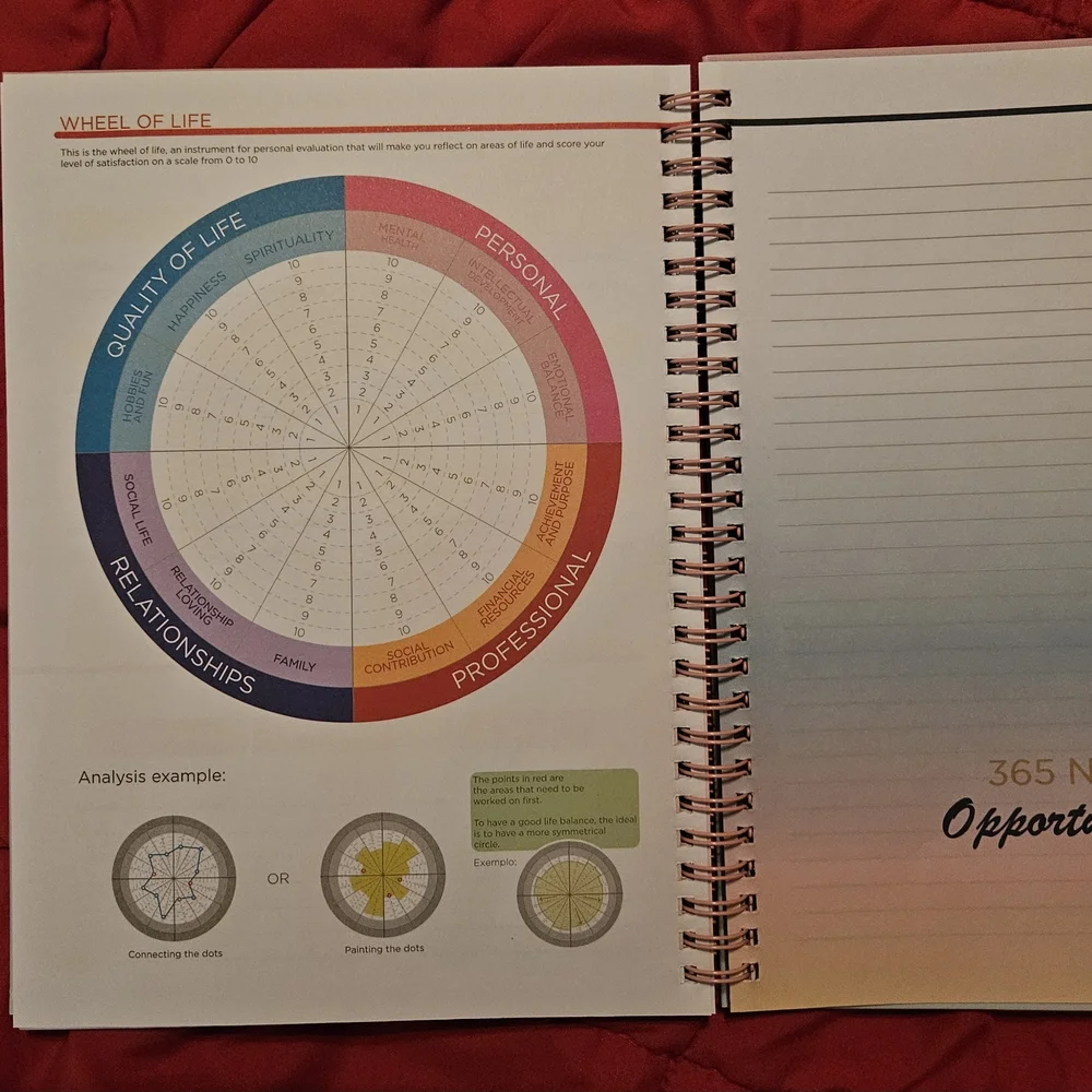 Pink Planner with Stickers and Green Pens